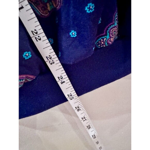 Vintage GITANO Paisley Collared Polo Sweater Small Preppy Grandma Sweater - Picture 7 of 7